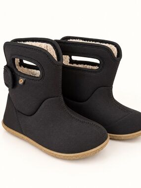Baby Bogs Kids Black Winter Boots with Faux Fur Lining / Winter Boots Size 10